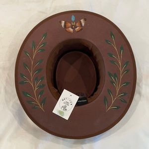 Luna Bloom Hand Painted Boater Hat